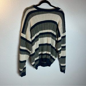 Vintage David Taylor grandpa grunge skater stripe color blocked knit sweater